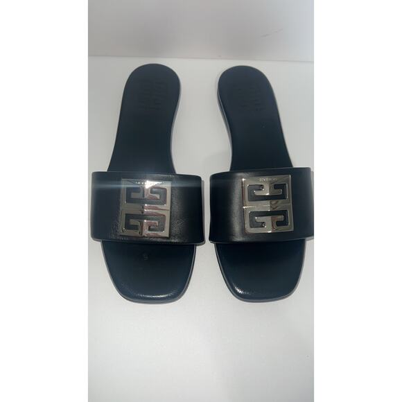 Givenchy black leather slides - Picture 2 of 4